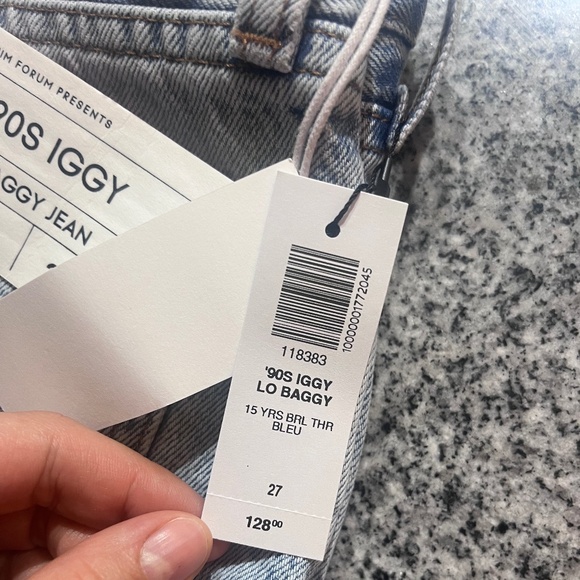 Aritzia denim forum 90's iggy lo-rise baggy jean size 27 - Picture 2 of 3